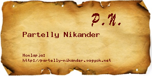 Partelly Nikander névjegykártya